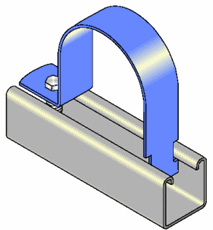 Unistrut 60mm One Piece Channel Clip wholesale road sign bracket