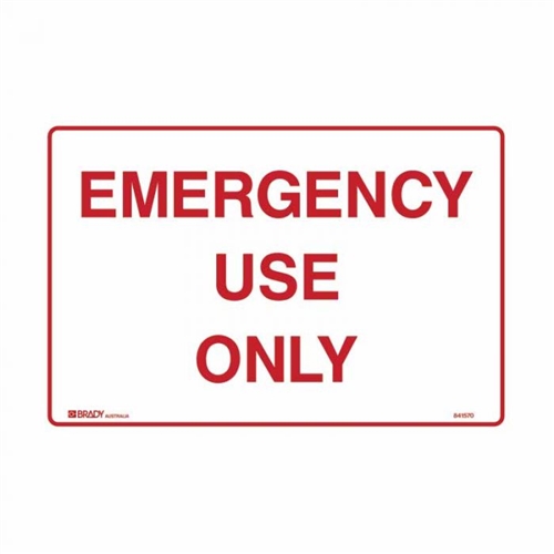 Emergency Information Sign - Emergency Use Only - Multiple Options are ...